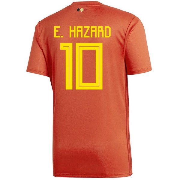 Camiseta Bélgica 1ª E.Hazard 2018 Rojo